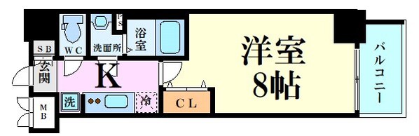 フォーリアライズ梅田レーベンの物件間取画像